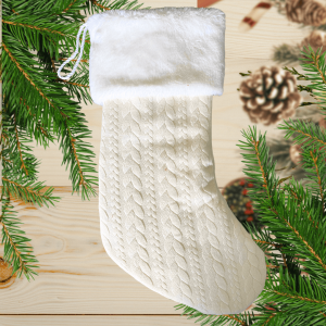 Premium Cable Knit Christmas Stocking